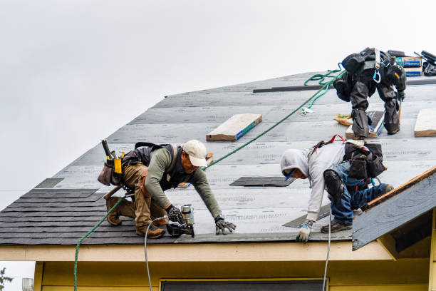 Professional Emergency Roof Repair technician working in Pine Plains, NY